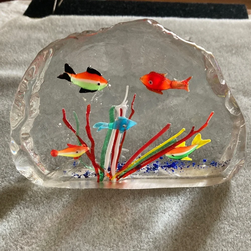 Colorful Glass Fish Aquarium Decor